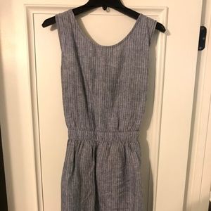 Tie Back Linen Dress
